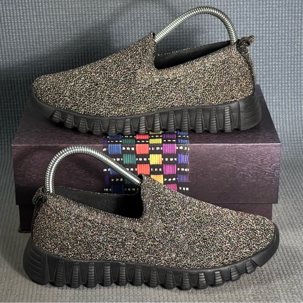 Bernie Mev Orly Slip On Shoes Bronze/Black Women’s Size 8 US 39 EU